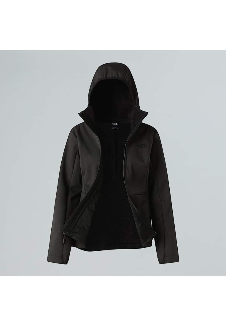 The North Face W Quest Highloft Soft Shell Jacket Tnf Black Hthr
