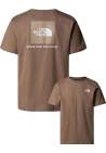 The North Face M Ss Box Nse Tee Mocha Brown Mus