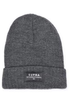 supra icon intl beanie charcoal blk wht