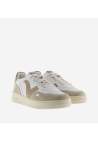 Victoria Seul Effet Cuir & Cuir Fendu Beige