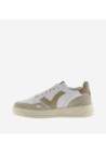 Victoria Seul Effet Cuir & Cuir Fendu Beige