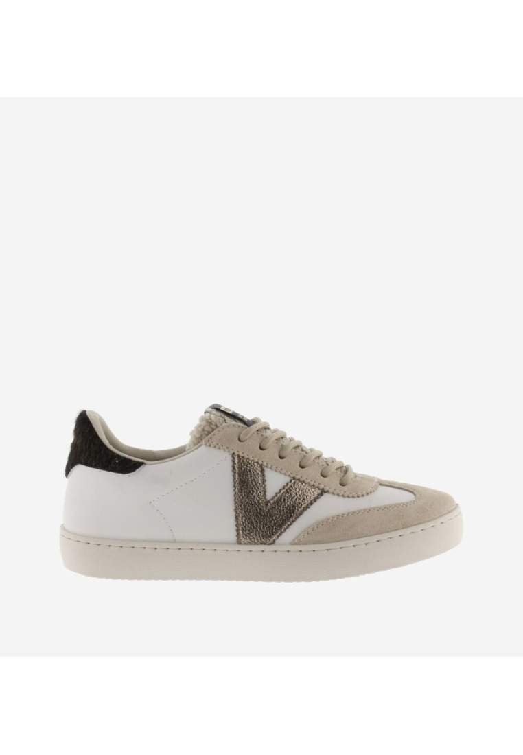 Victoria Berlin Ciclista Effet Cuir & Cuir Fendu Beige