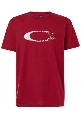 oakley cracks ellipse tee sundried tomato hthr