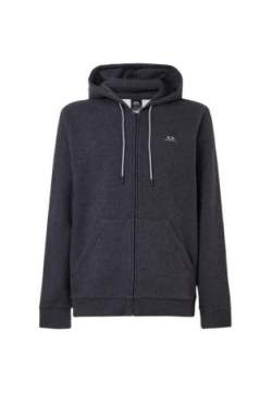 oakley relax full zip hoodie dark grey hthr