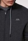 oakley relax full zip hoodie dark grey hthr