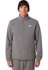 The North Face M Glacier Fleece Quart Zip Jacket Tnf Mid Grey He
