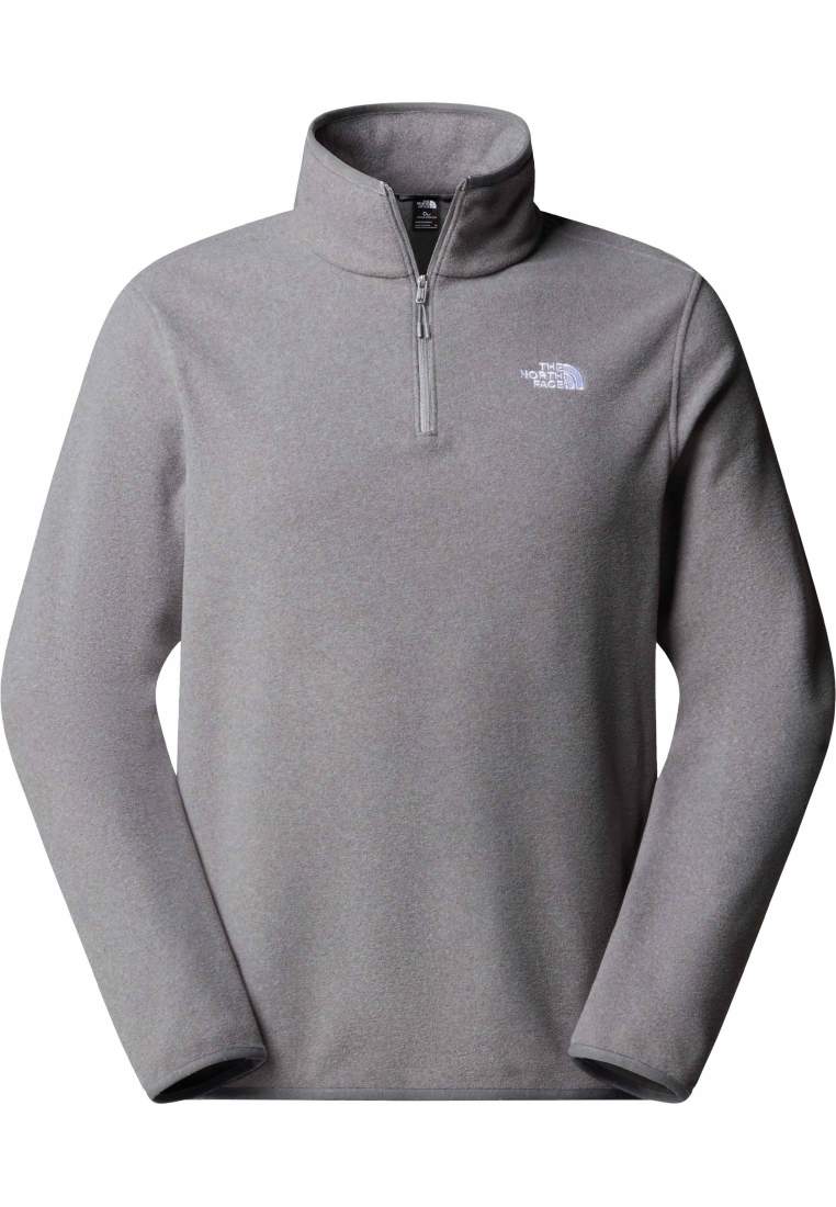 The North Face M Glacier Fleece Quart Zip Jacket Tnf Mid Grey He