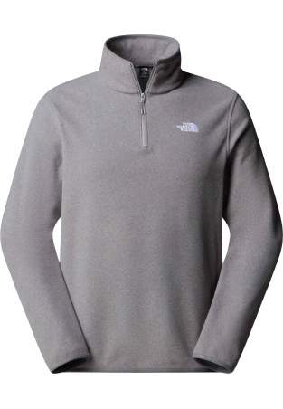 The North Face M Glacier Fleece Quart Zip Jacket Tnf Mid Grey He