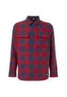 oakley bear cozy flannel fathom iron red check