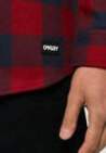 oakley bear cozy flannel fathom iron red check
