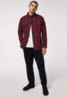 oakley bear cozy flannel fathom iron red check