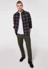 oakley bear cozy flannel black grey check