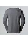 The North Face M Ls Simple Dome Tee Tnfmediumgryhtr