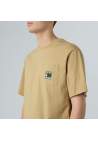 The North Face M Mountain Logo Relaxed Ss Pocket Tee Khaki Stone