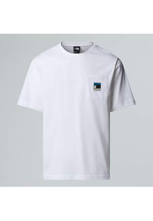 The North Face M Mountain Logo Relaxed Ss Pocket Tee Tnf White