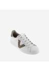 Victoria Tenis Piel & Virutas Glitter Taupe