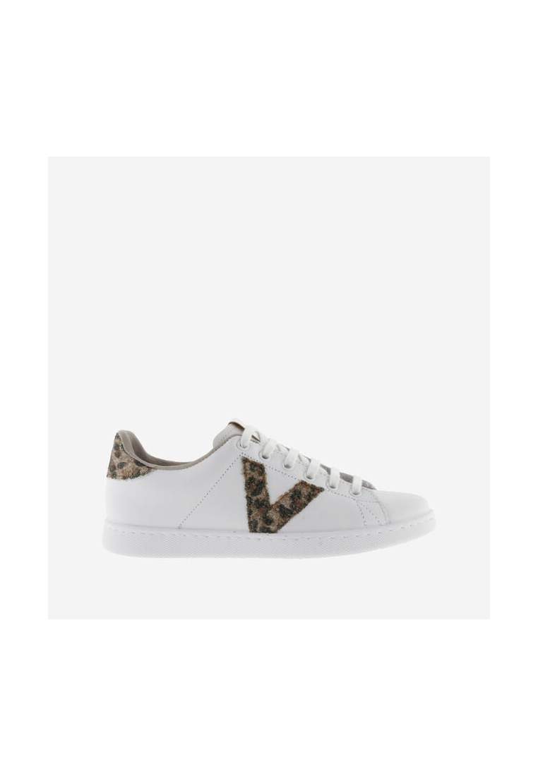 Victoria Tenis Piel & Virutas Glitter Taupe