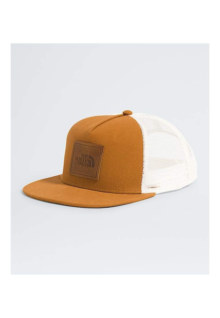 The North Face Half Dome Trucker Timber Tan Leather Patch