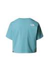 The North Face W Simple Dome Cropped Slim Tee Blue Eclipse