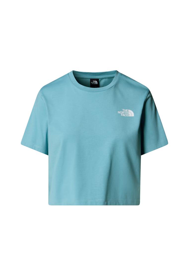 The North Face W Simple Dome Cropped Slim Tee Blue Eclipse