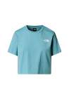 The North Face W Simple Dome Cropped Slim Tee Blue Eclipse