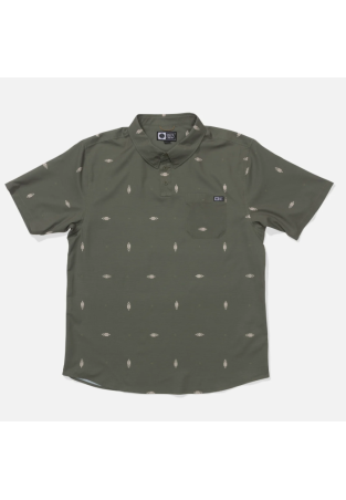 Salty Crew Breezer Perf Polo Olive