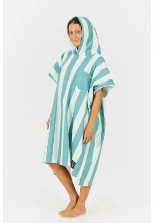 After Essentials Poncho Swim Club Stripes Green
