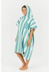 After Essentials Poncho Swim Club Stripes Green