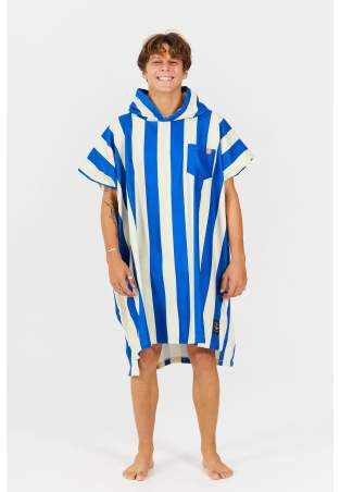 After Essentials Poncho Swim Club Stripes Blue