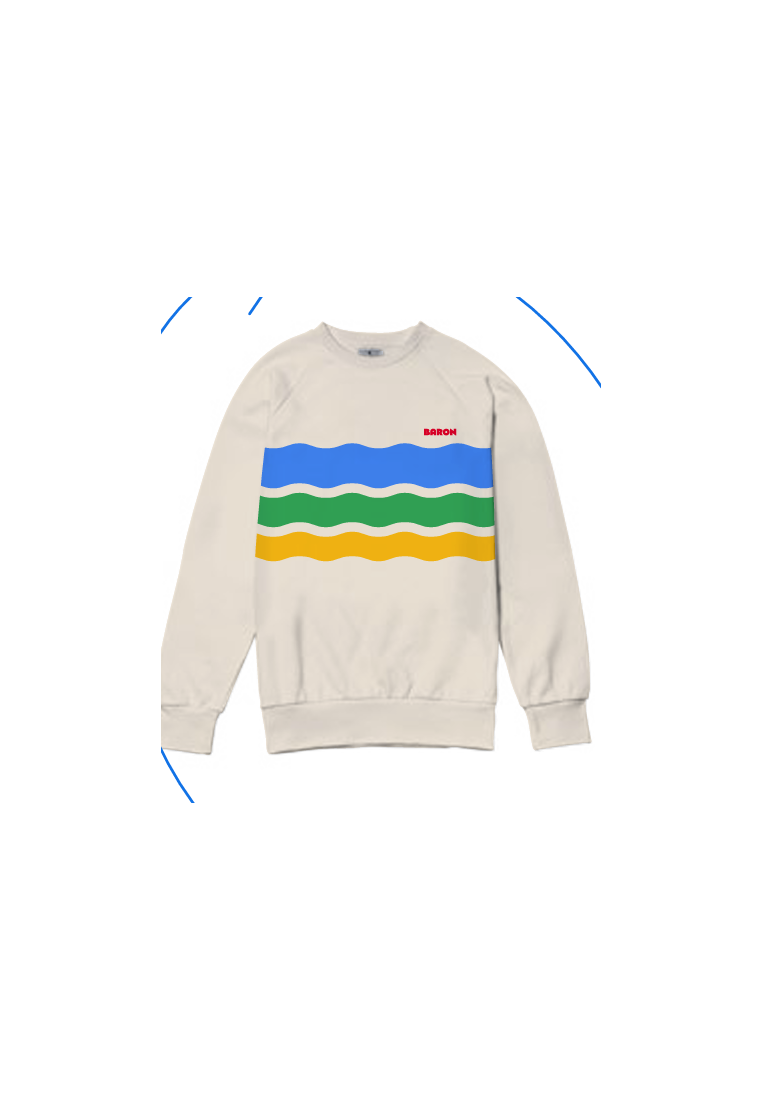 Baron Crew Tricolor Waves Vert