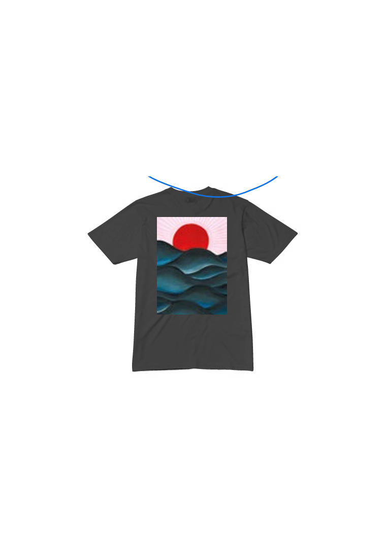 Baron T-Shirt La Vague Noir Washed