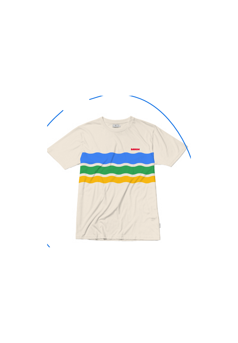 Baron T-Shirt Tricolor Waves Vert
