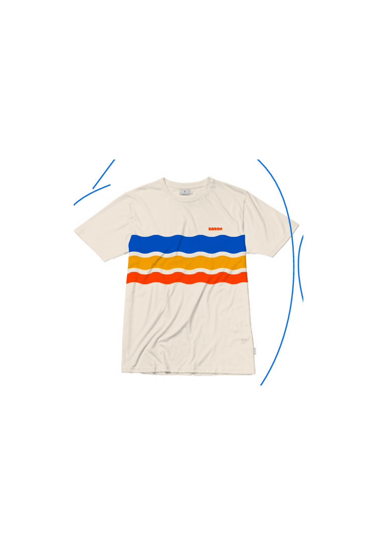 Baron T-Shirt Tricolor Waves Orange
