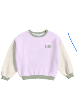Baron B Crew Colorblock Lila