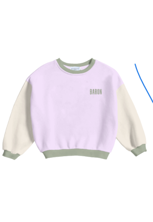 Baron B Crew Colorblock Lila