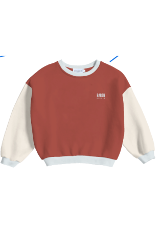 Baron W Ultra Oversize Color Block Terra Cotta