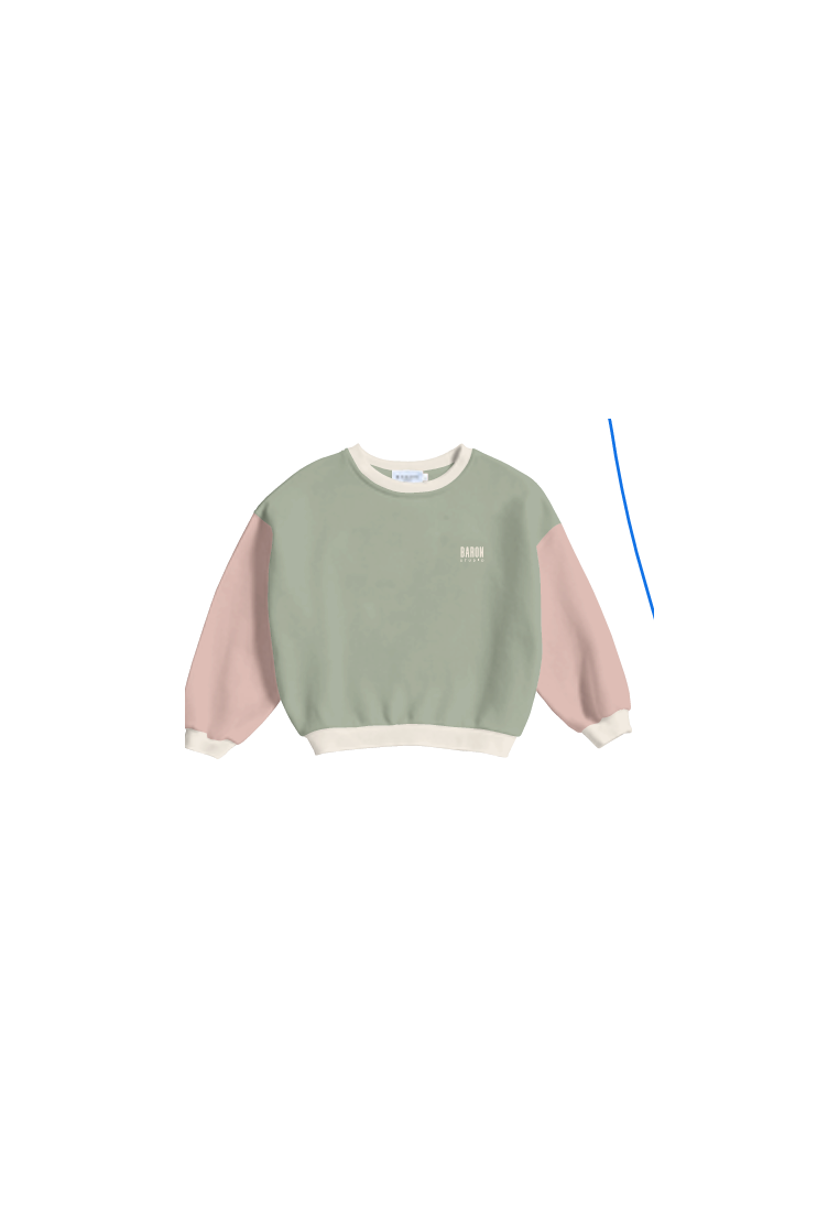 Baron W Ultra Oversize Color Block Olive