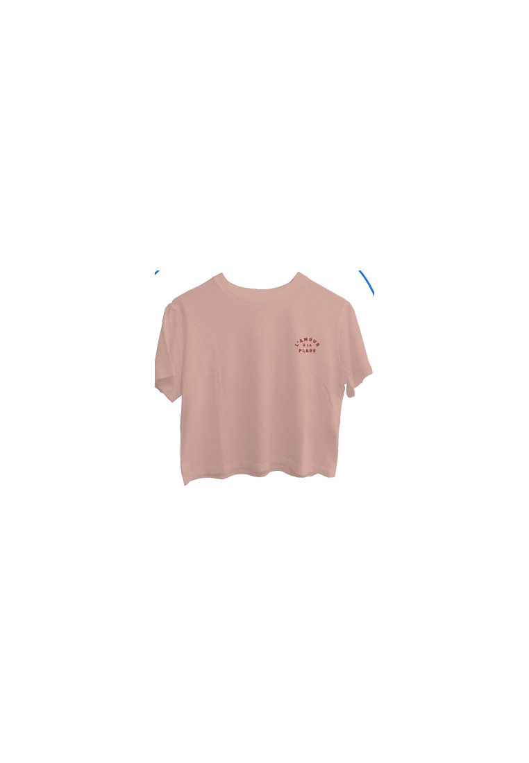 Baron W T-Shirt L'Amour A La Plage Rose Faded