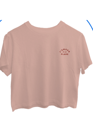 Baron W T-Shirt L'Amour A La Plage Rose Faded