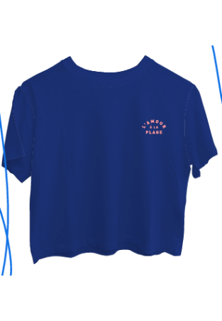 Baron W T-Shirt L'Amour A La Plage Bleu Marine