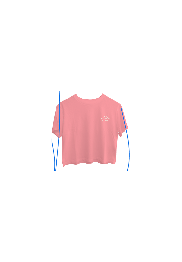 Baron W T-Shirt L'Amour A La Plage Rose Vif