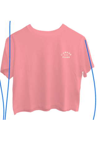 Baron W T-Shirt L'Amour A La Plage Rose Vif