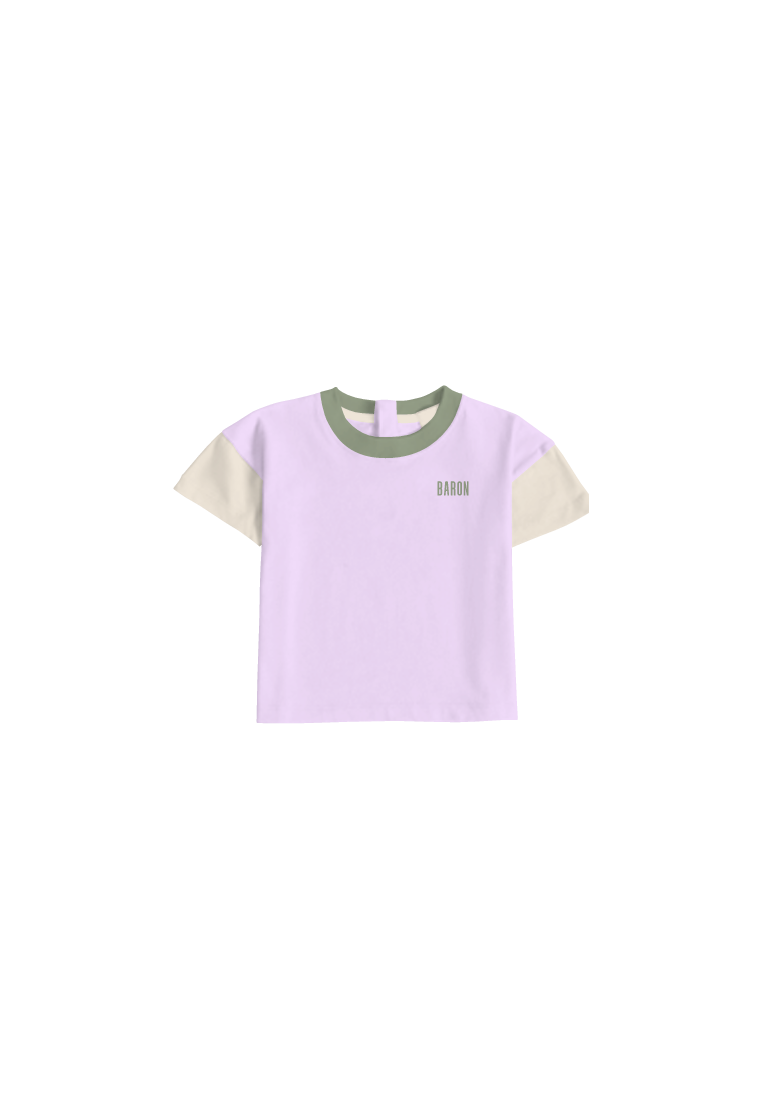 Baron B T-Shirt Color Block Lila
