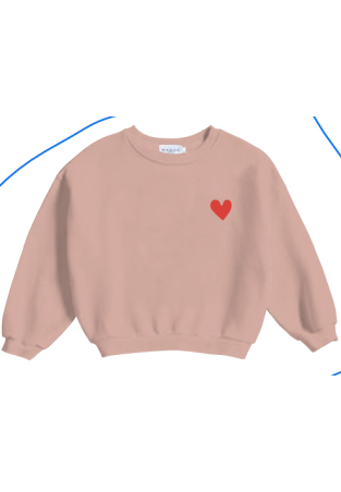Baron B Crew Love Grows Here Rose Faded