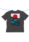 Baron W T-Shirt La Vague Noir Washed