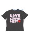 Baron W T-Shirt Love Grows Here Noir Washed