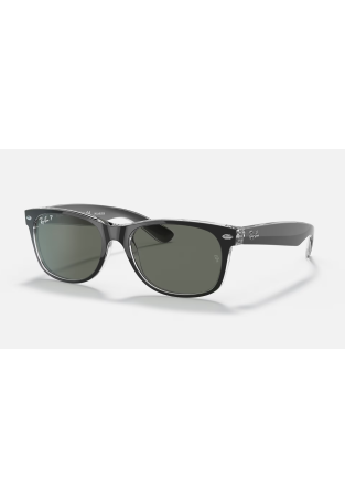 Ray-Ban New Wayfarer Black On Transparent Polar Green