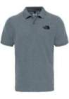 the north face m polo piquet tnf medium grey heather (std)-tnf black