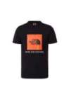 the north face y ss box tee junior tnf black red orange