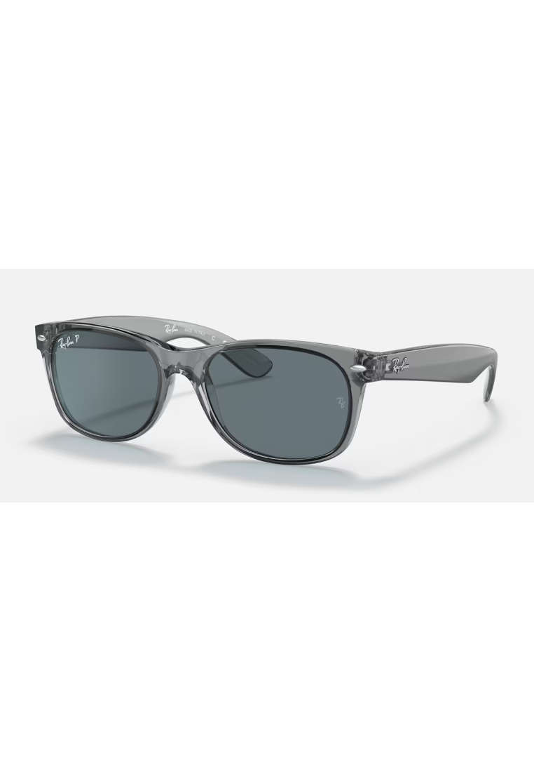Ray-Ban New Wayfarer Transparent Grey_Dark Blue Polar